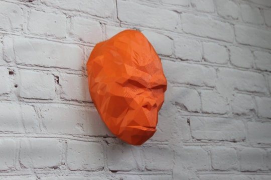 Medium Geometric Gorilla Head Modern Decor