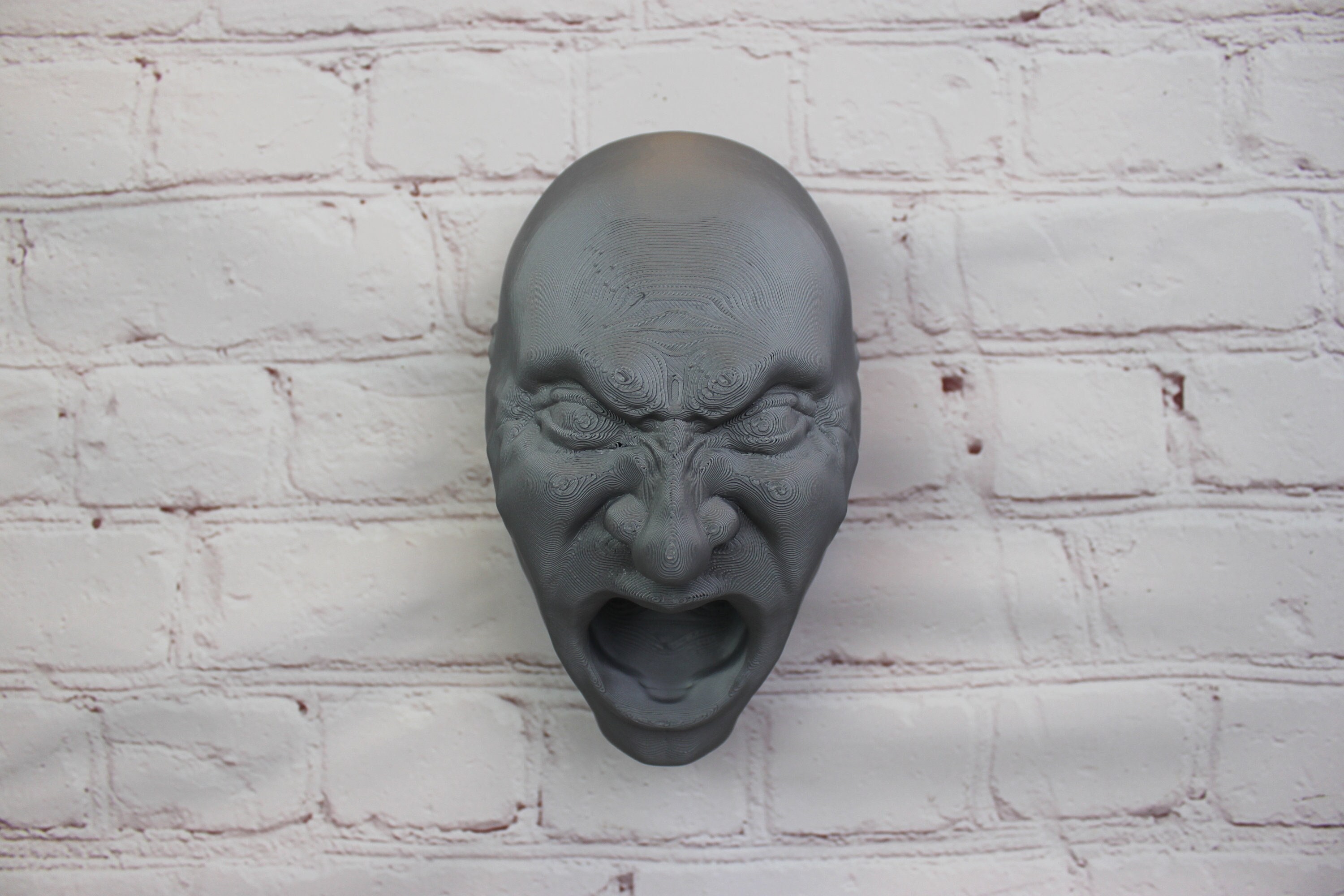 Screaming in 3D: Handcrafted Human Screaming Face
