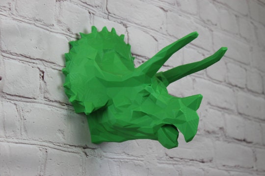 Medium Geometric Triceratops Wall Head Modern Decor