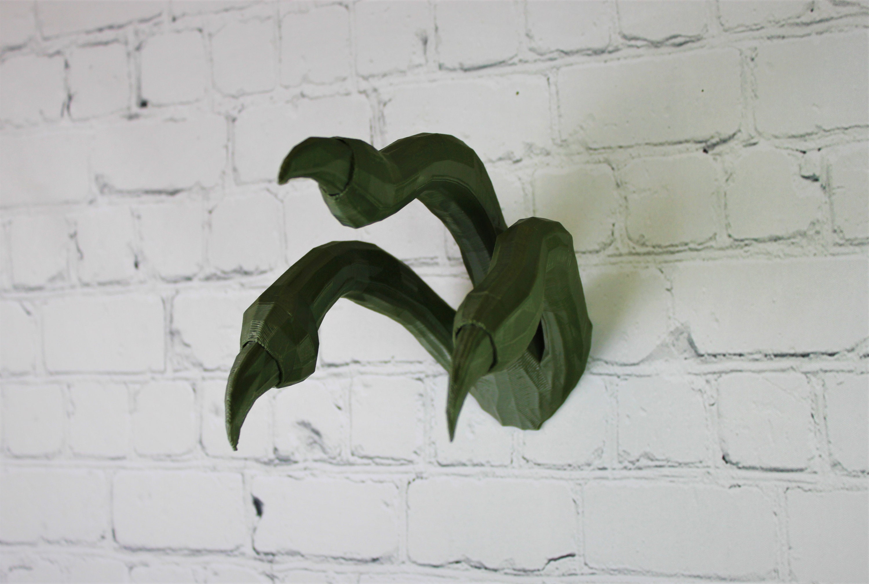 Geometric Velociraptor Claws Hand Wall Mountable Reaching Dinosaur