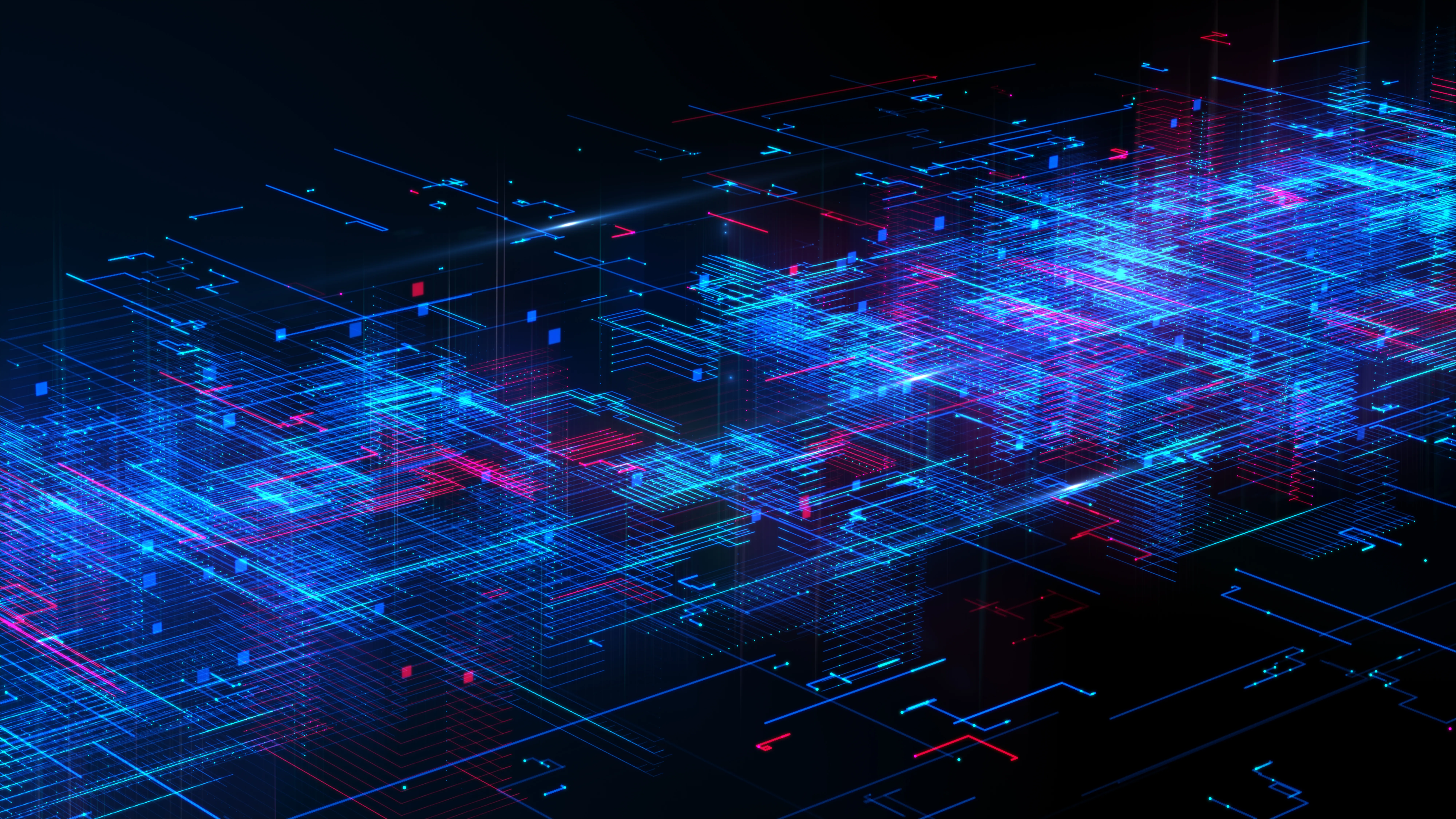 High tech abstract network background with blue an