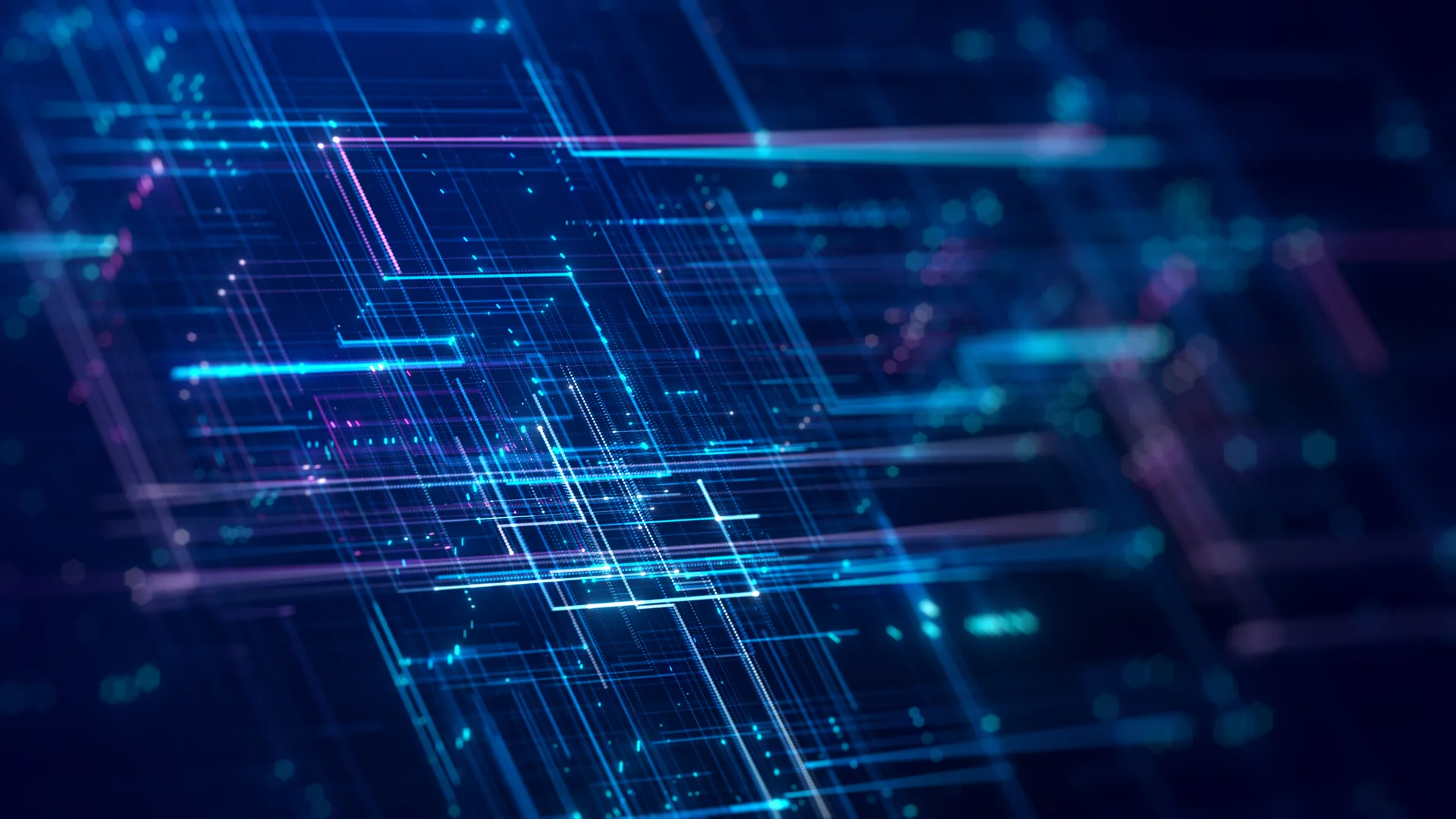Digital technology abstract concept small particle