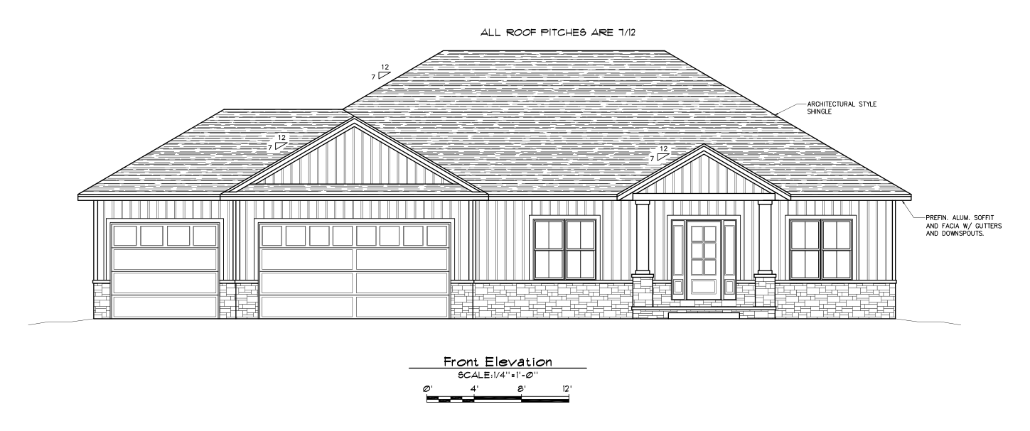 Front elevation of the Tara Hill house