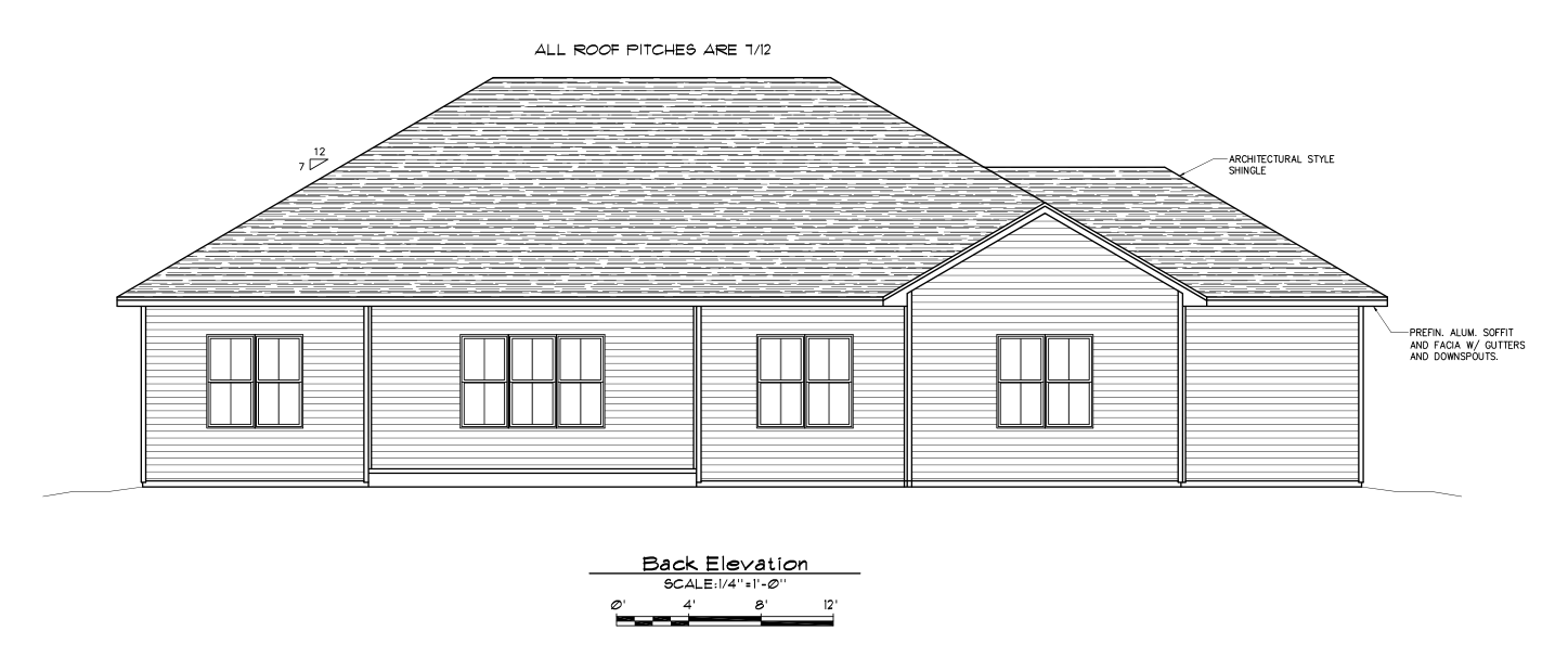 Back elevation of the Tara Hill house