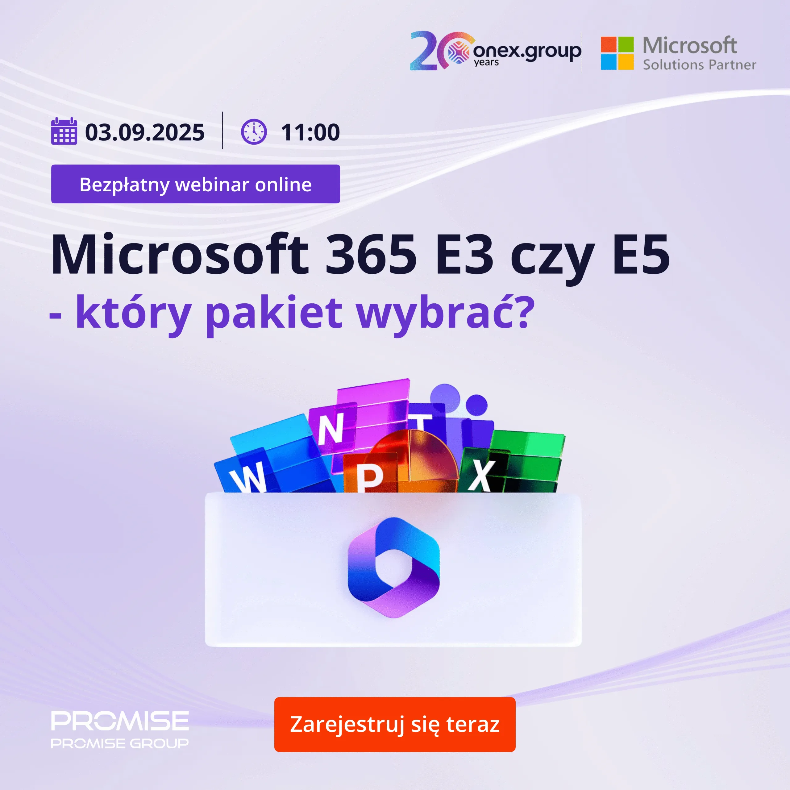 Webinar graphic: Microsoft 365 E3 or E5 – which package should you choose?