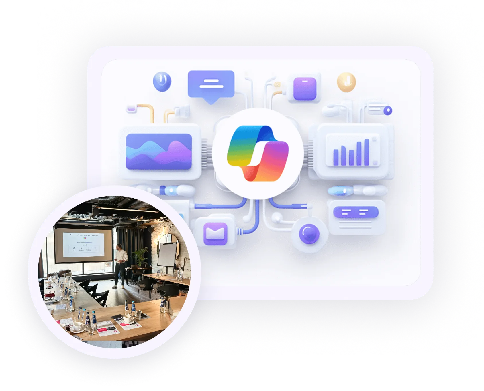 Workshop graphic: practical scenarios for using Copilot in B2B marketing