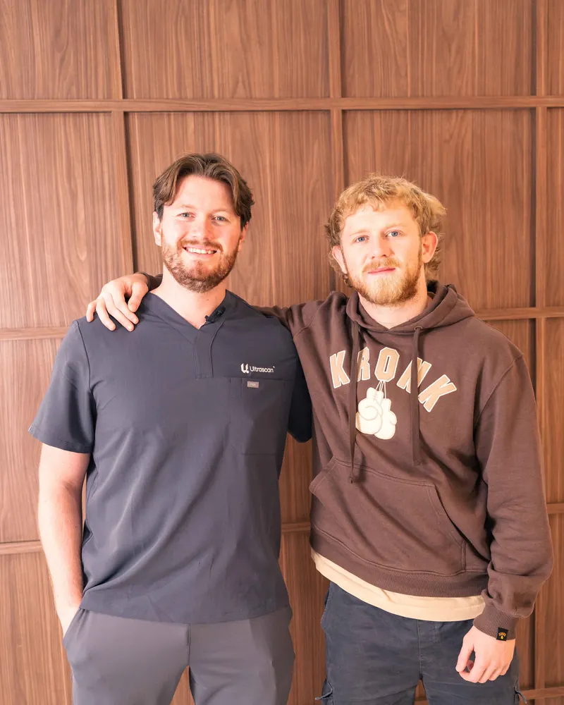 Bradley from Ultrascan with a client