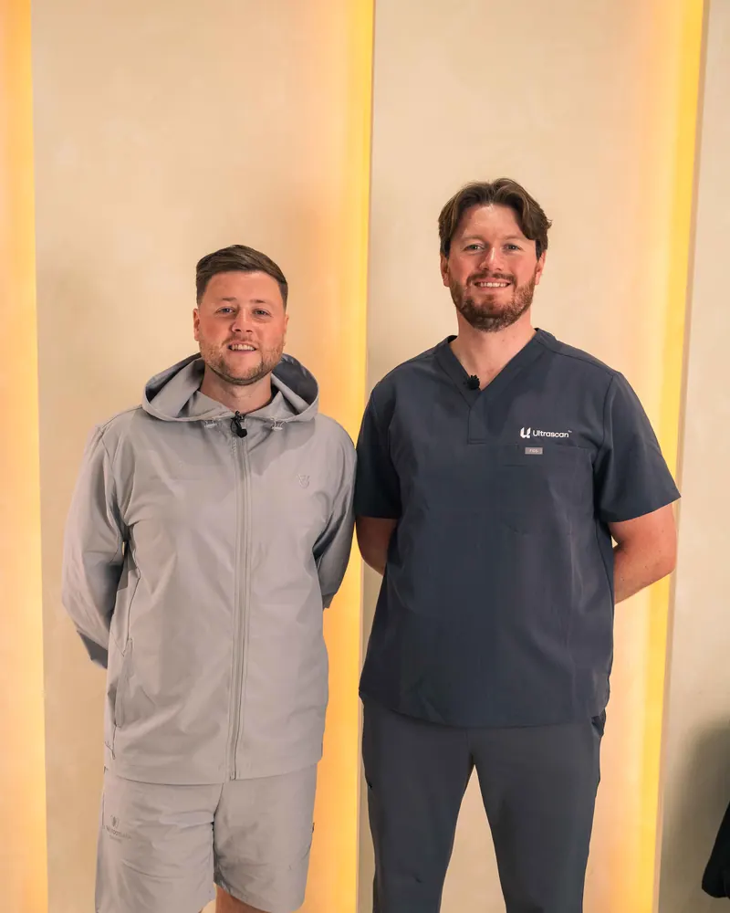 Bradley from Ultrascan with a client