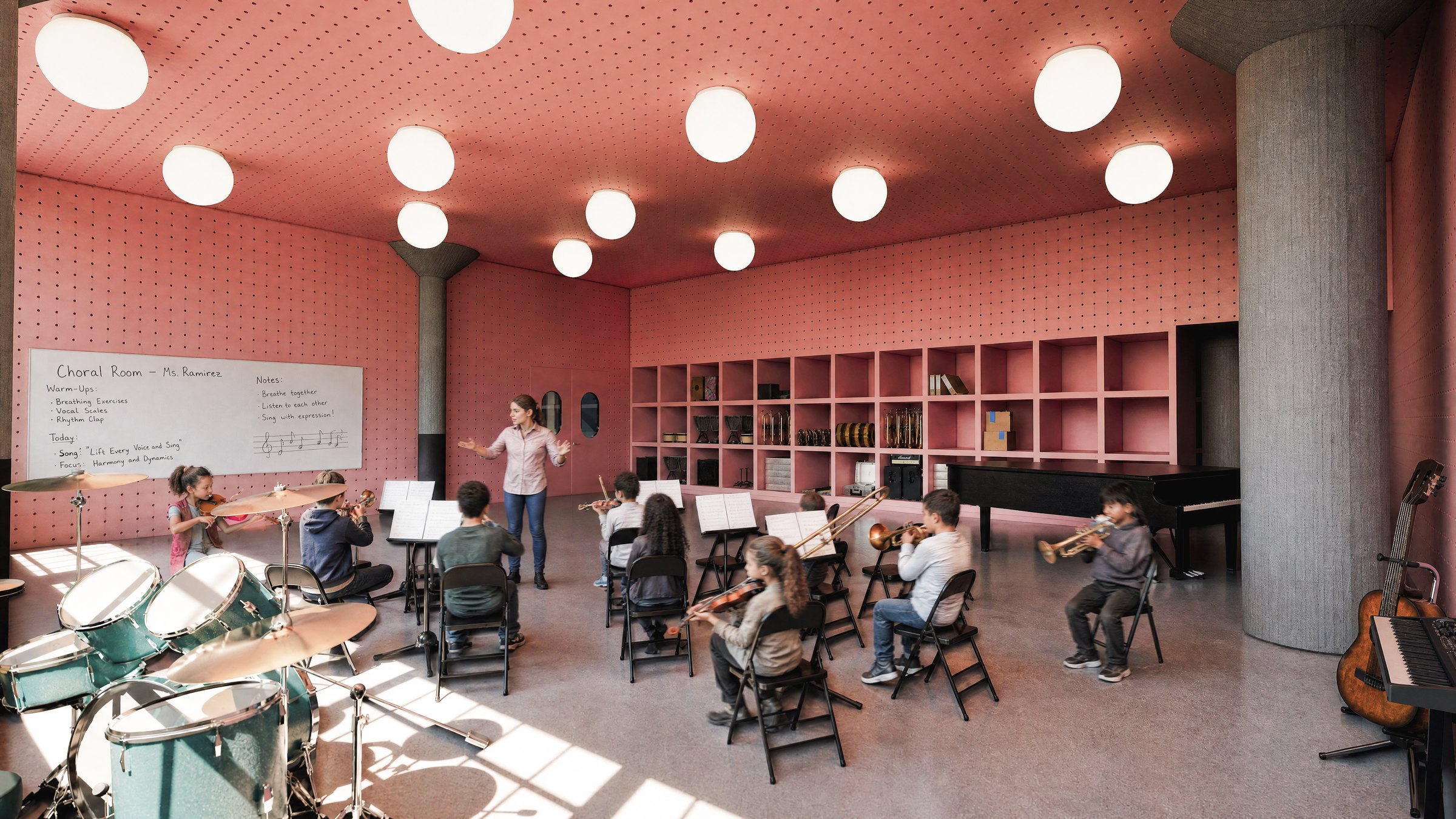 Imagen del salón de coro de FLAMA