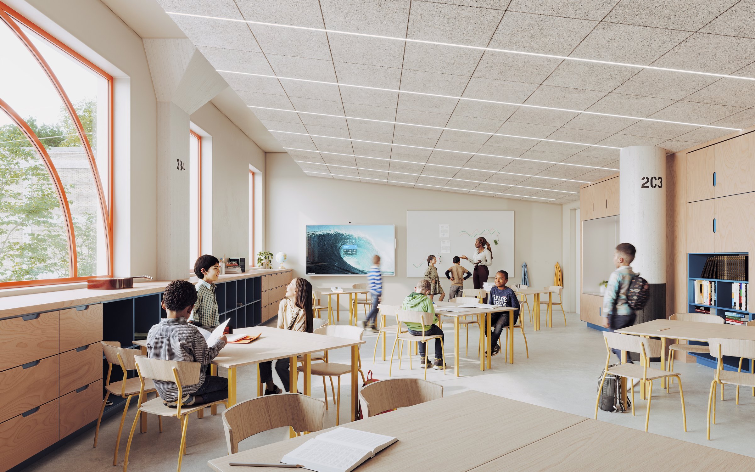 Imagen de un salón de clase de FLAMA