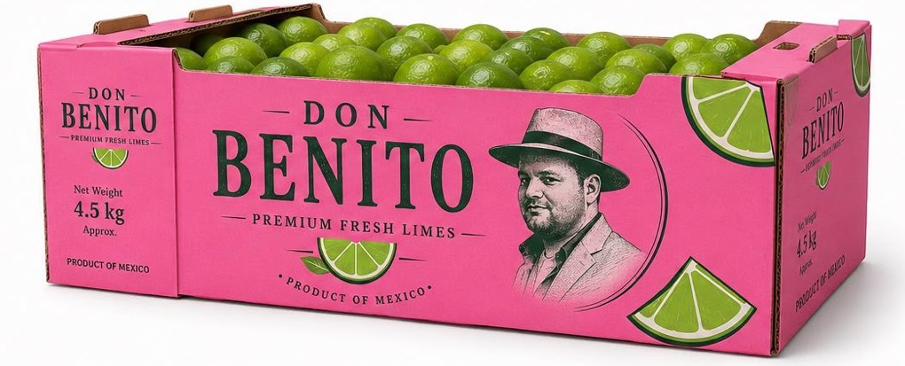DON BENITO Premium Fresh Limes carton, Product of Mexico