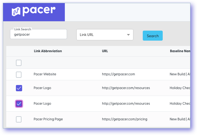 How do I use Baseline Link Search?