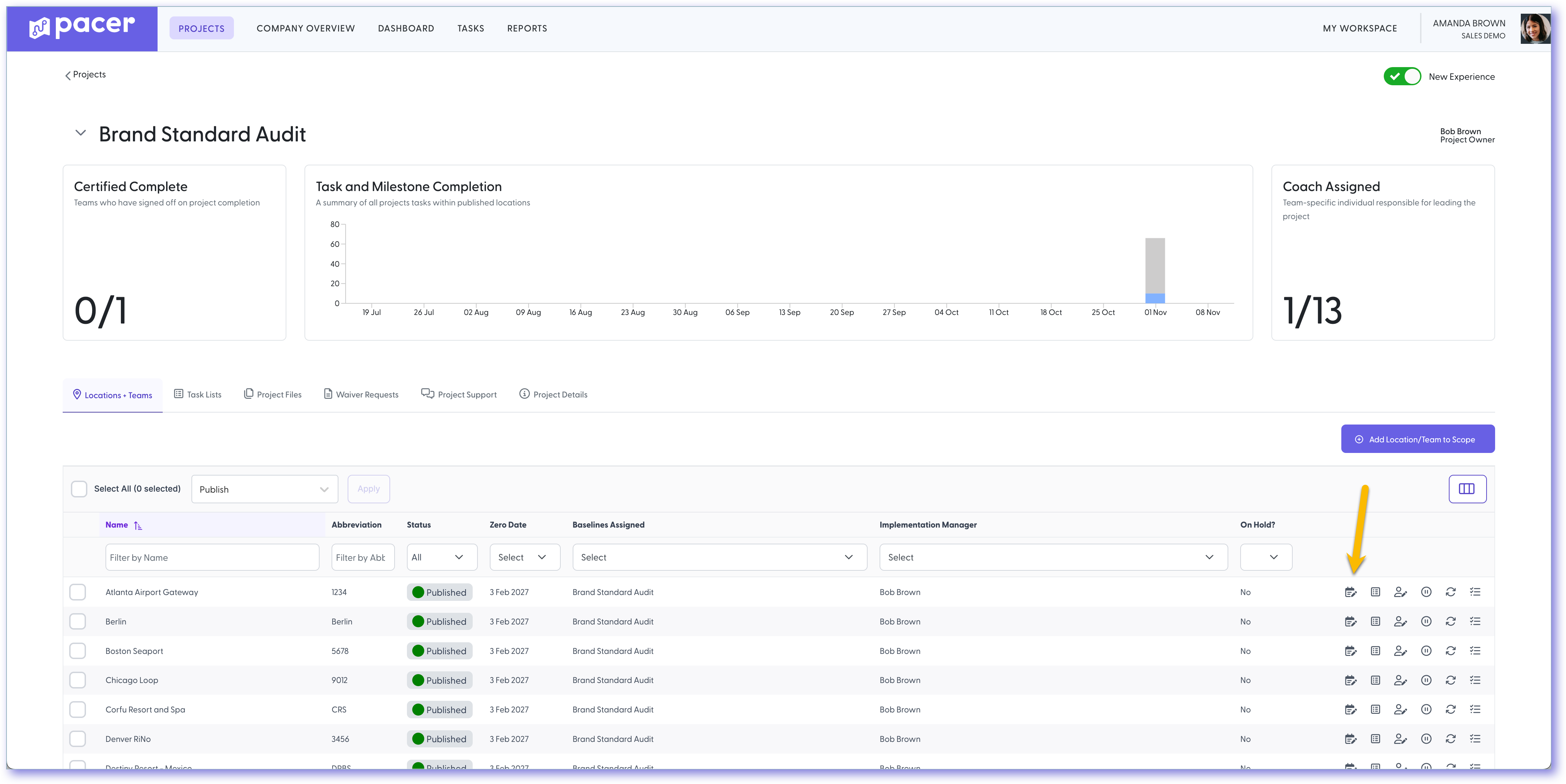 How to Update a Location's Zero Date?