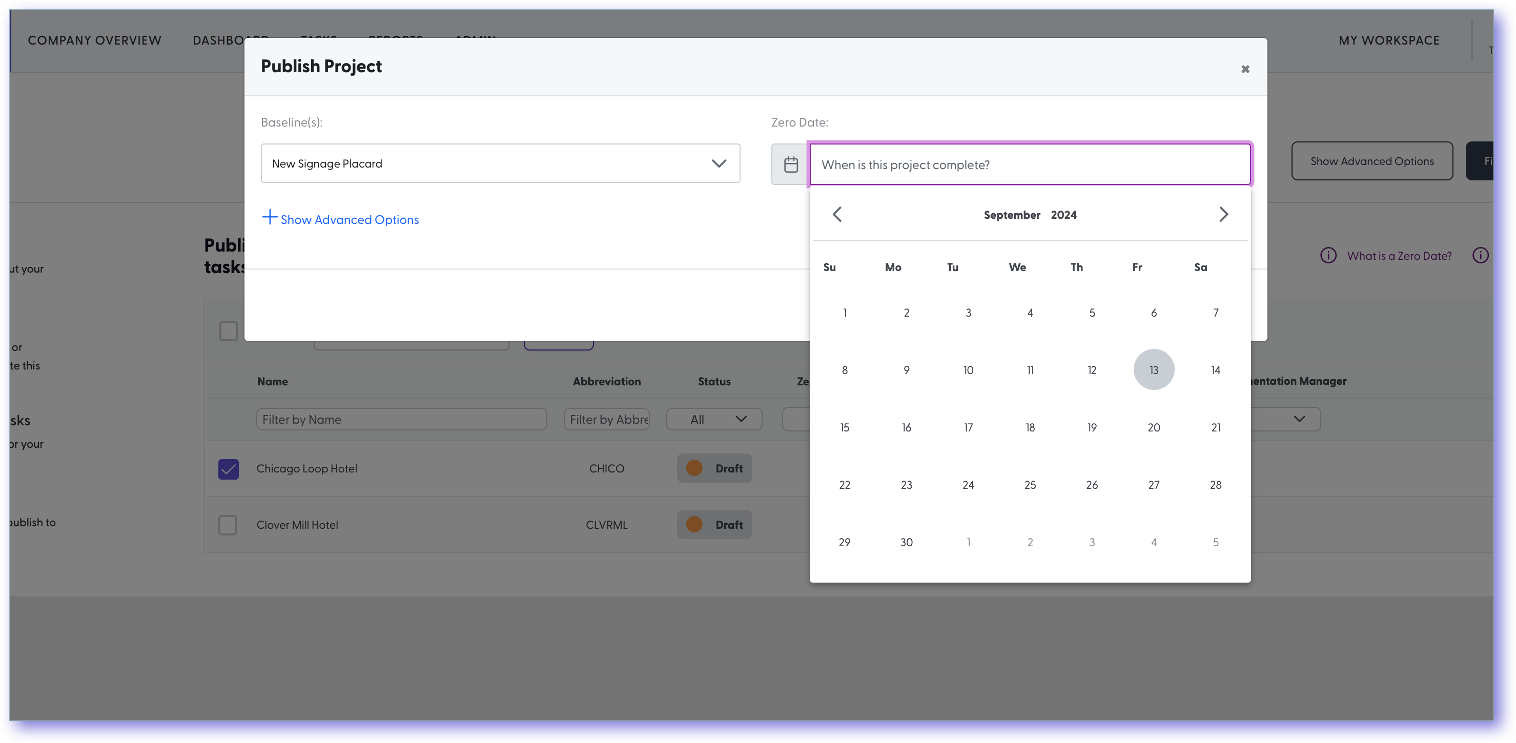 How To Use the Project Wizard