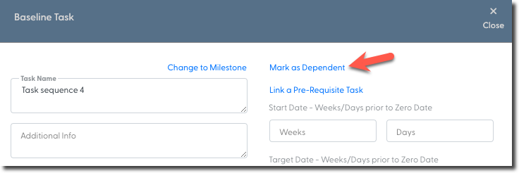 Using Pre-Requisites and Dependencies