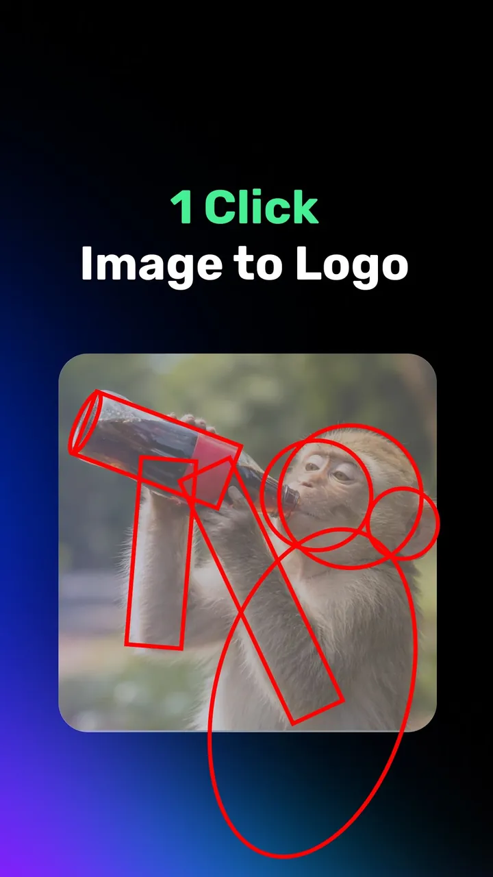 Reel: a photo of a monkey turned into a logo