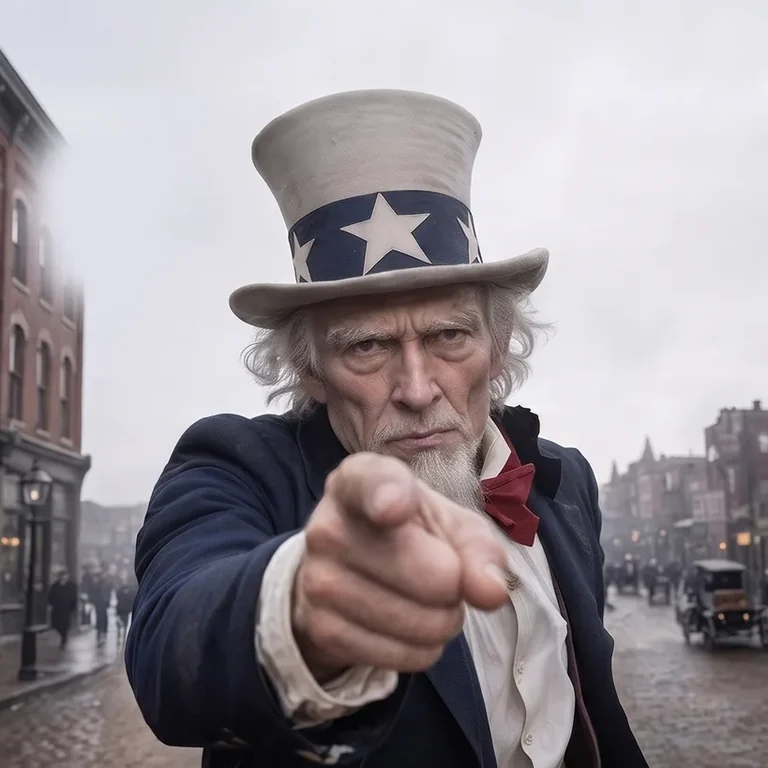 A photo of an Uncle Sam statue