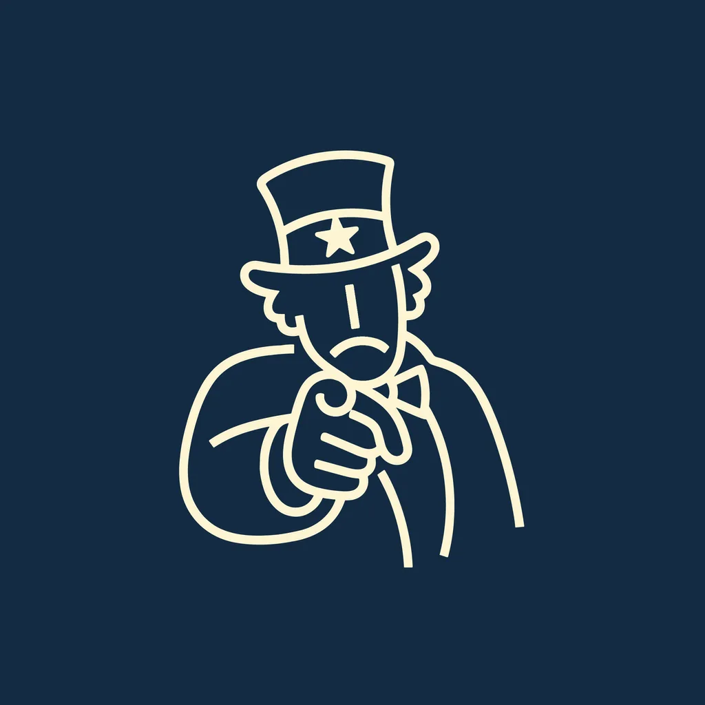 The photo as a line art style logo