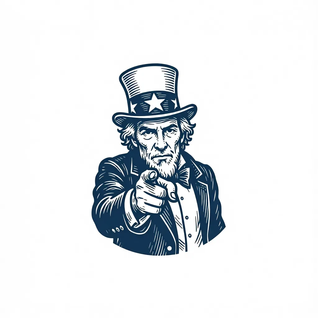 The photo as an engraved style logo