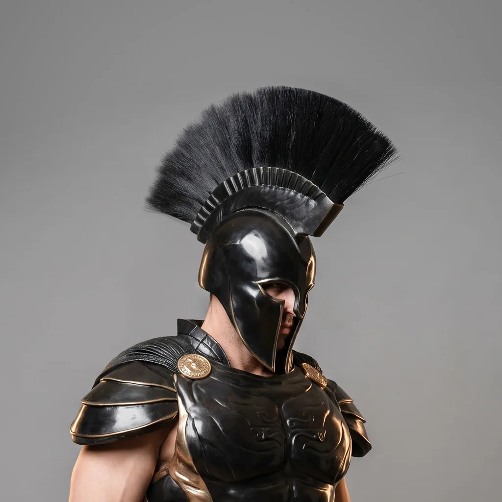 A Spartan helmet and armor photo
