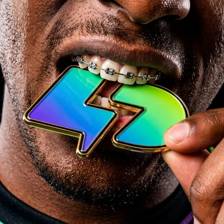 The same logo as a football mouthguard