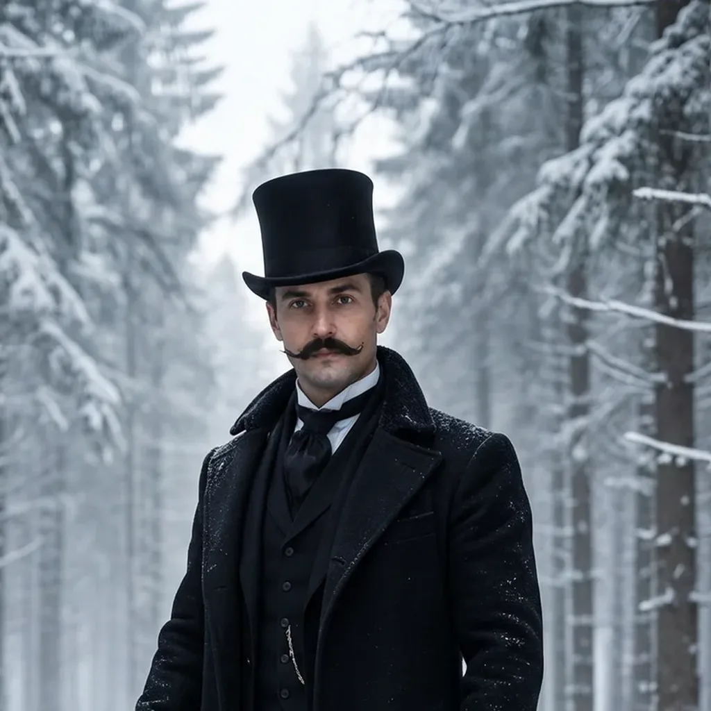 A gentleman in a top hat photo