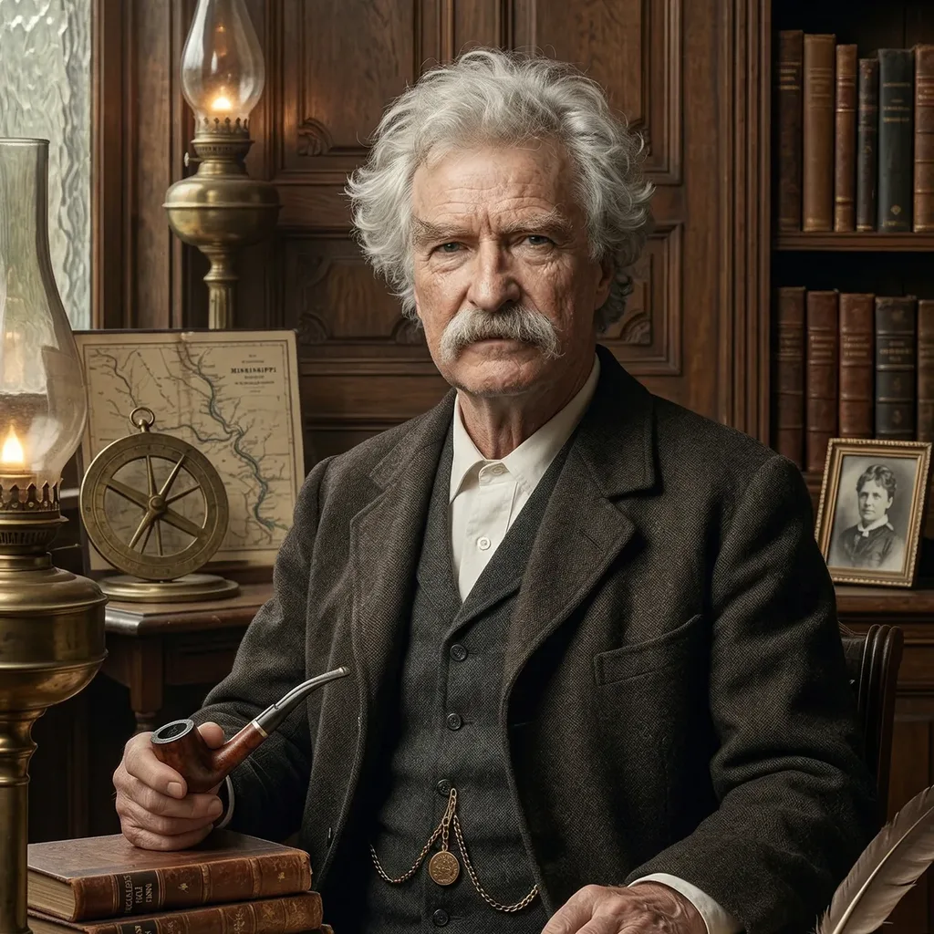 An author at his writing desk photo