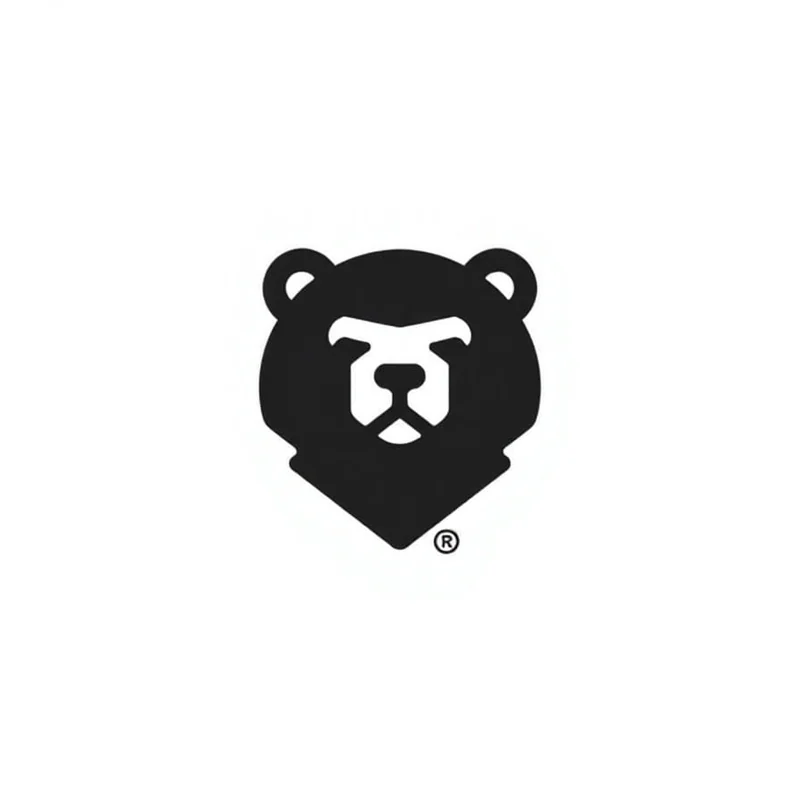 Low detail Pictorial logo of a bear head