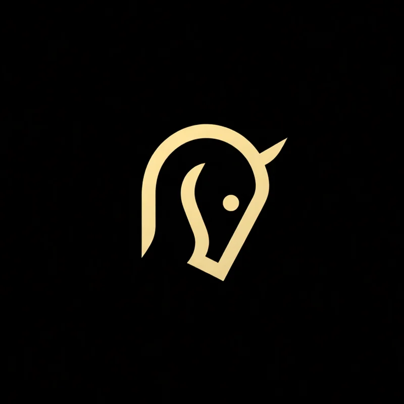 Organic Pictorial logo of a horse head