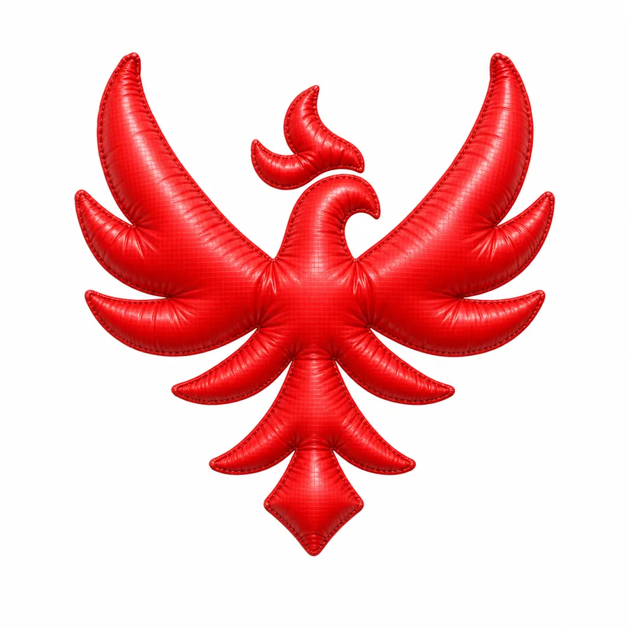 The phoenix made in inflated nylon
