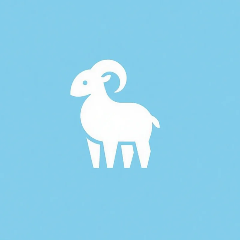 Pictorial logo of a lamb silhouette