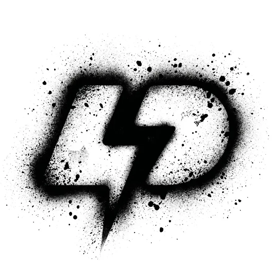 The same logo with the Spray Paint Logo effect
