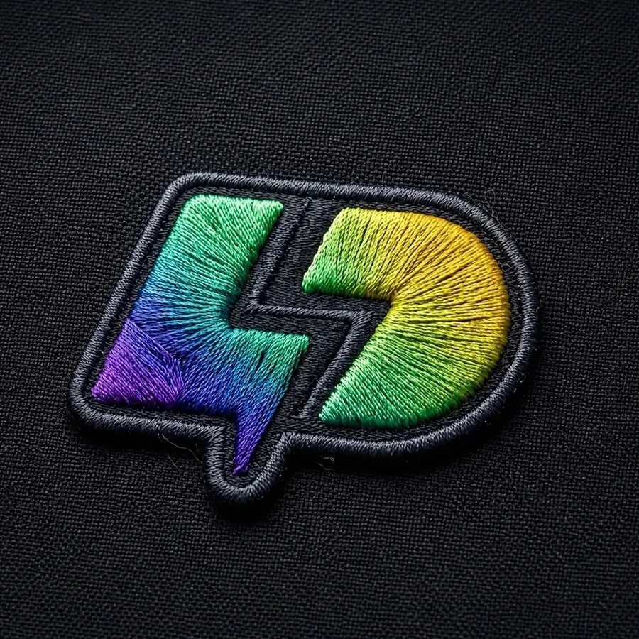 The same logo with the Embroidered Patch effect