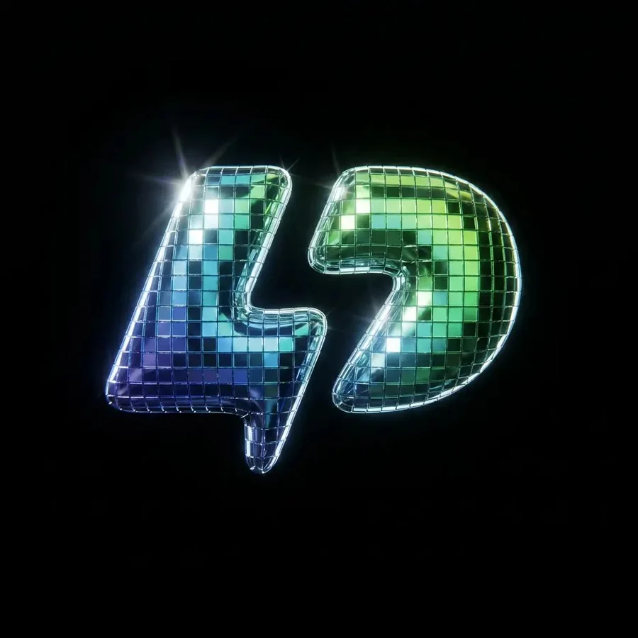 The LD logo made from mirror tiles