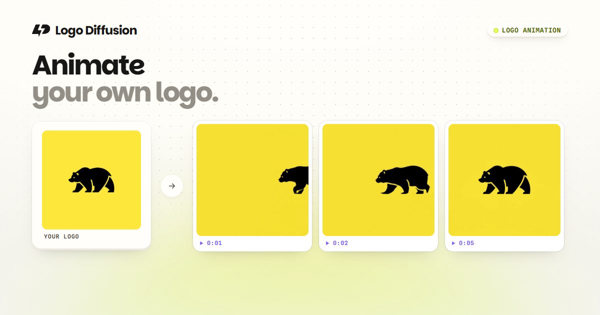 Logo Animation: Animate Your Own Logo | Logo Diffusion