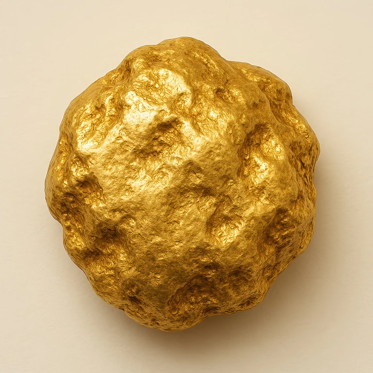 The gold nugget style image from the app