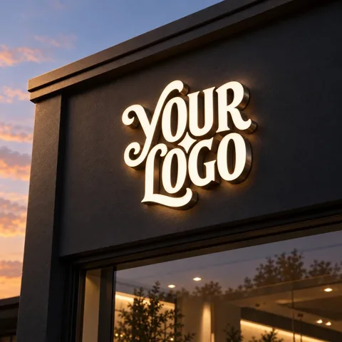Storefront Sign mockup, a preview from the app library
