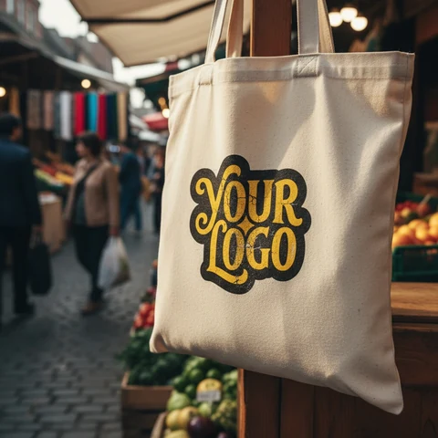 Canvas Tote Bag mockup, a preview from the app library