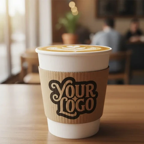 Coffee Cup Sleeve mockup, a preview from the app library