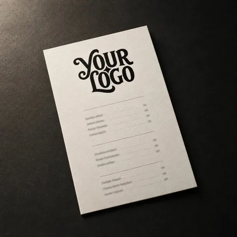 Restaurant Menu mockup, a preview from the app library