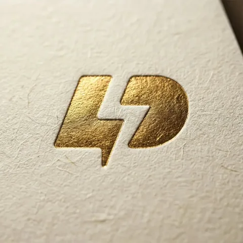 Gold Foil Stamp mockup, a preview from the app library