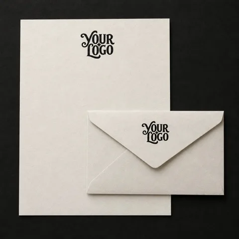 Letterhead and Envelope mockup, a preview from the app library