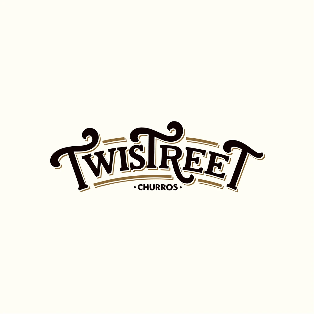 The Twistreet Churros logo: the word TWISTREET in brown script with CHURROS under it