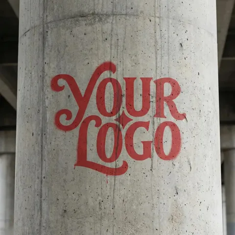 Concrete Bridge Pillar mockup, a preview from the app library