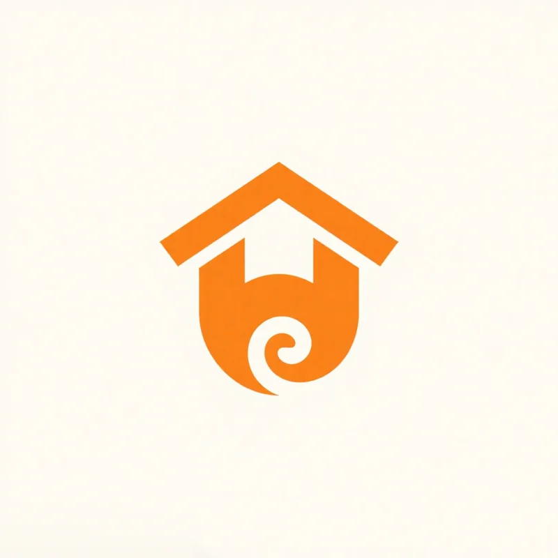 Extra bold: a Monogram logo of the letter H