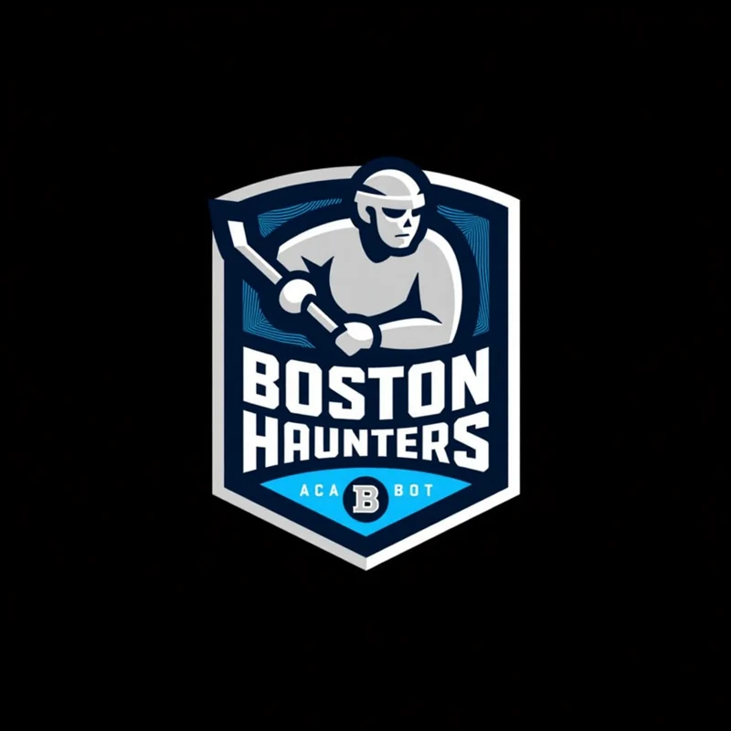High Badge/Crest logo: showing a spectral hockey player wielding stick, leaving icy mist trail