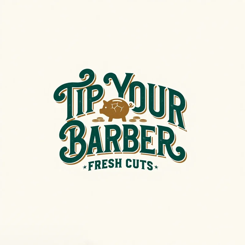Logo Type logo: Cracked piggy bank, coins spilling, distressed vector art