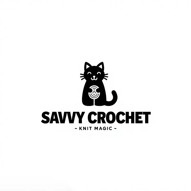 Logotype example: Savvy Crochet in a sans font