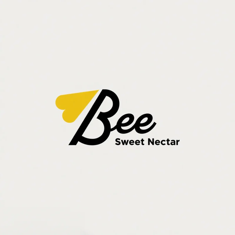 Logo Type logo: letter 'B' forms bee wings, reflecting nature and efficiency