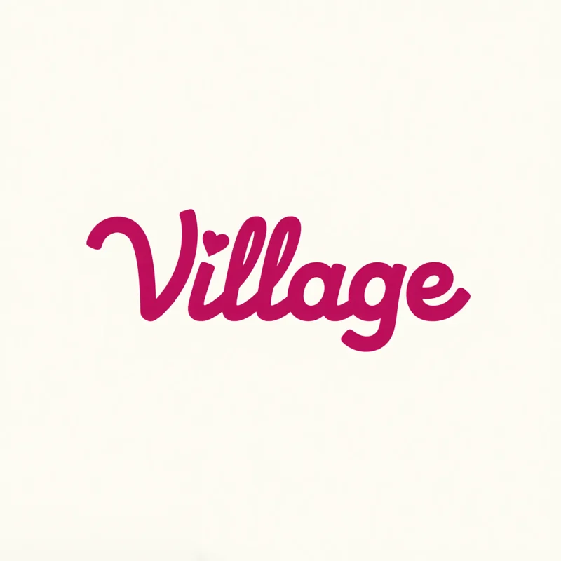 Script font: a Logo Type logo for Village
